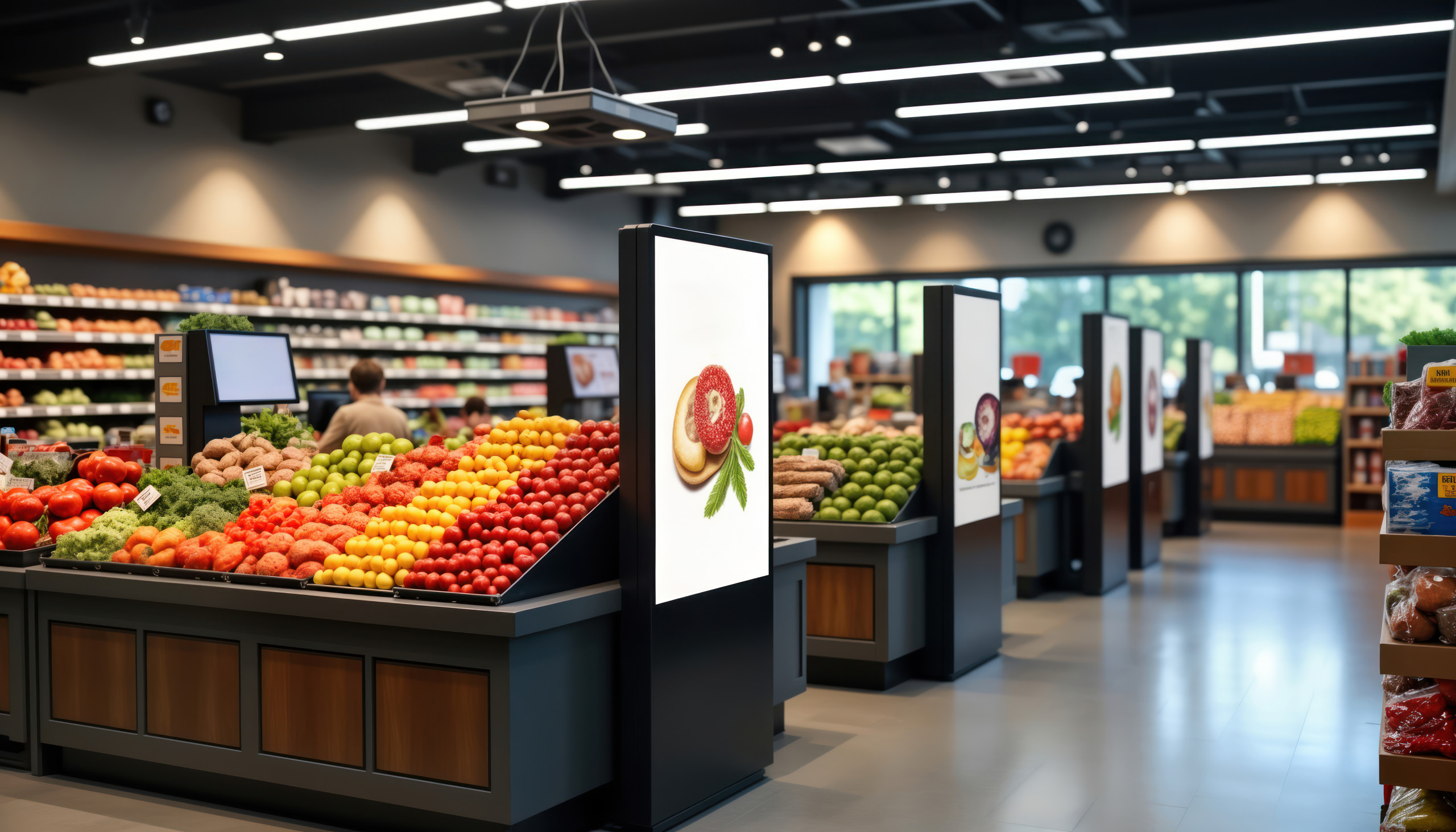 : Insegne per supermercati e totem luminosi
